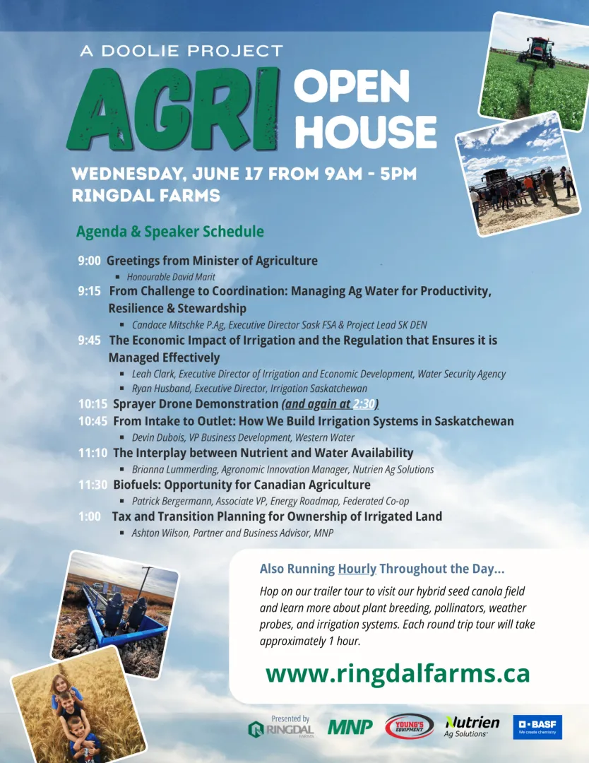 Agri Open House Agenda