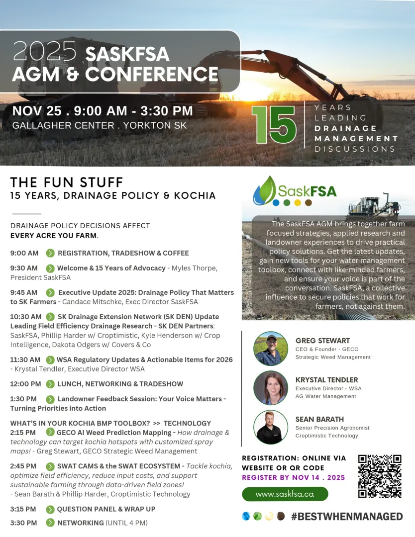 SaskFSA AGM & Conference Agenda 2025